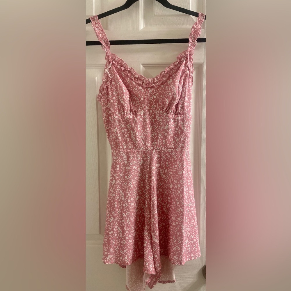 Pink Floral Romper Small - Picture 5 of 5